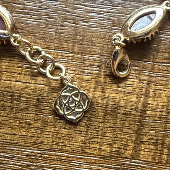 Kendra Scott Gold Bracelet with Maroon Stones - Picture 4 of 6